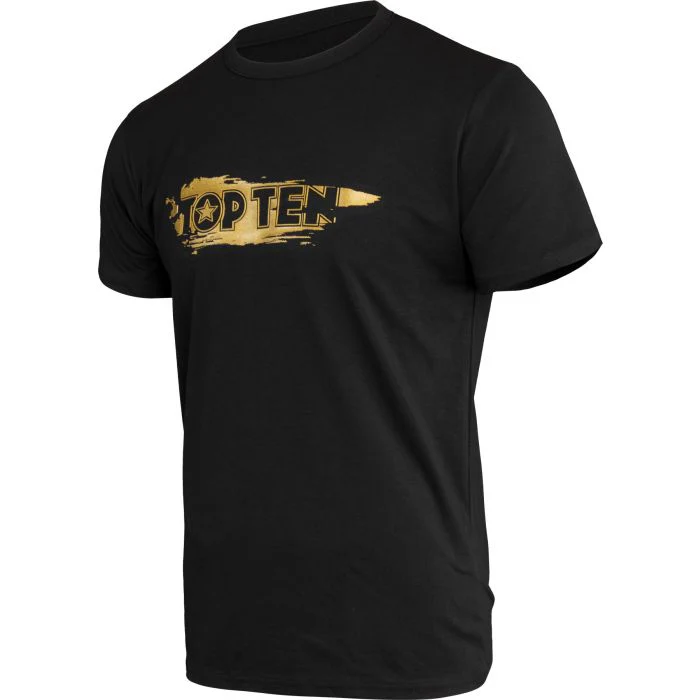 TOP TEN T-Shirt "Power Ink 3D" Black/Gold - Image 3